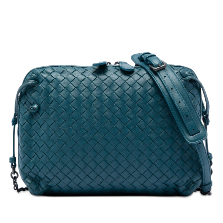Bottega Veneta Intrecciato Nodini Double Zippé Sac Mini Cuir nappa