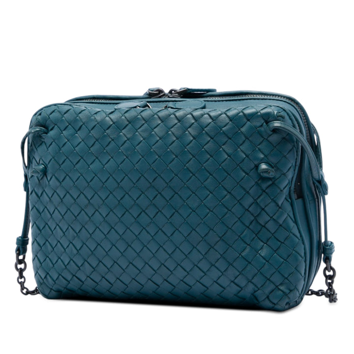 Bottega Veneta Intrecciato Nodini Double Zippé Sac Mini Cuir nappa