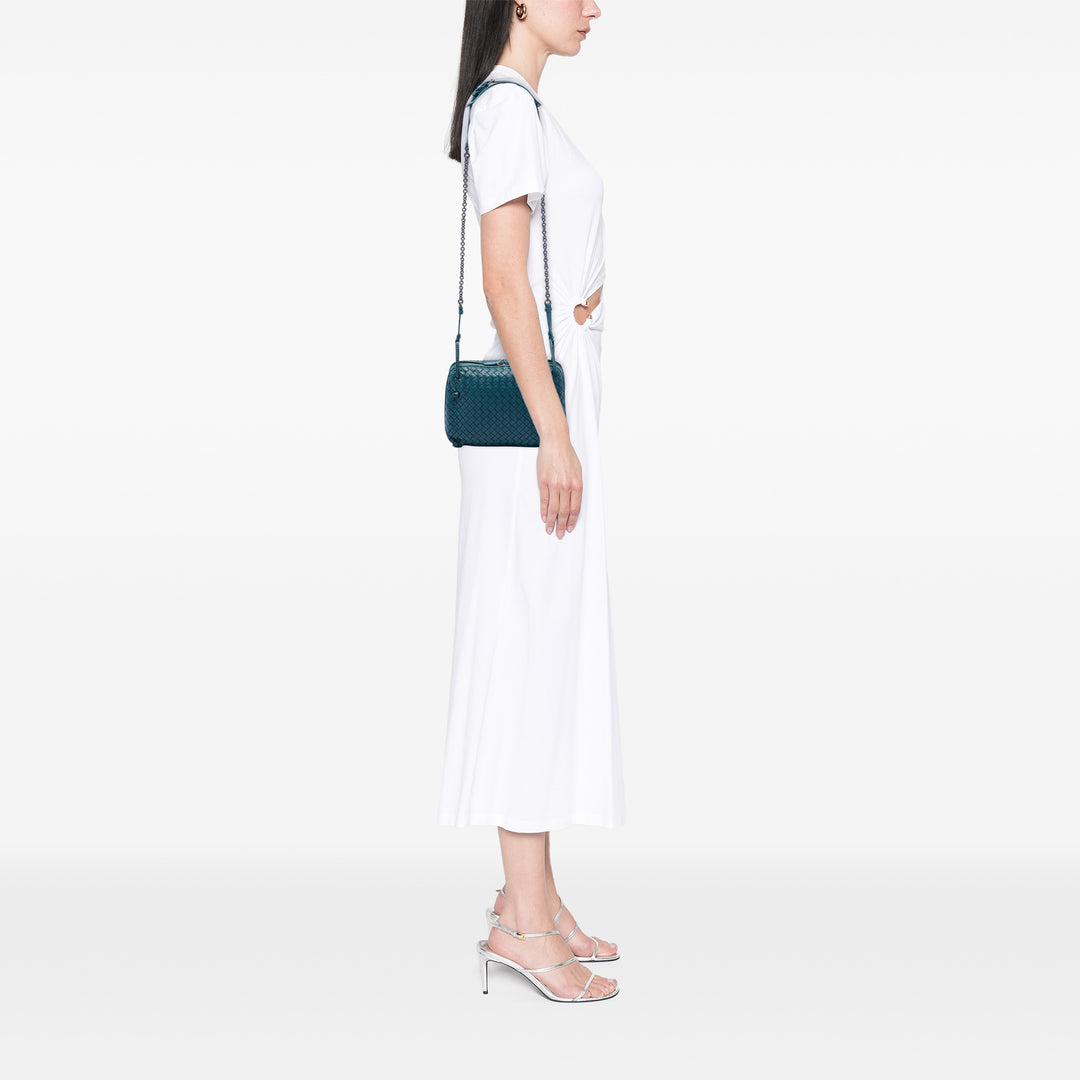 Bottega Veneta Intrecciato Nodini Double Zippé Sac Mini Cuir nappa