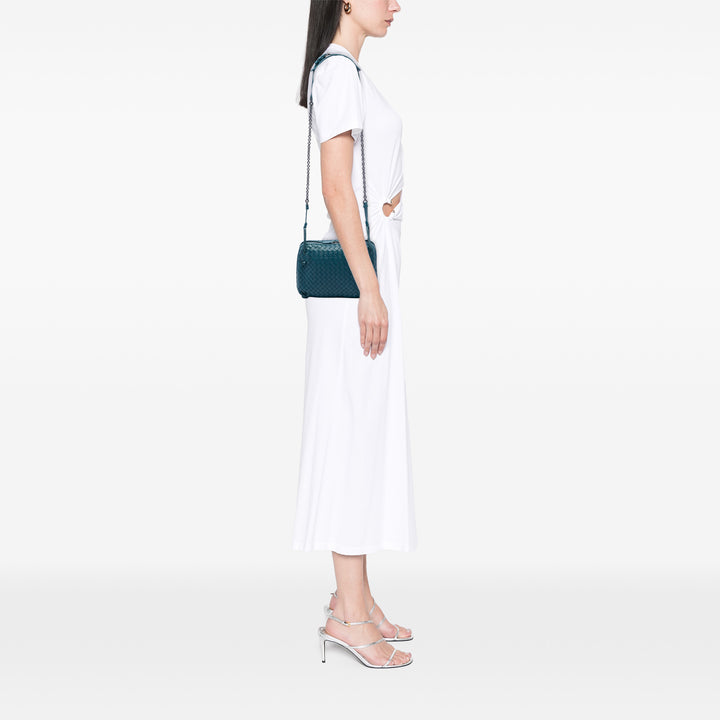Bottega Veneta Intrecciato Nodini Double Zippé Sac Mini Cuir nappa