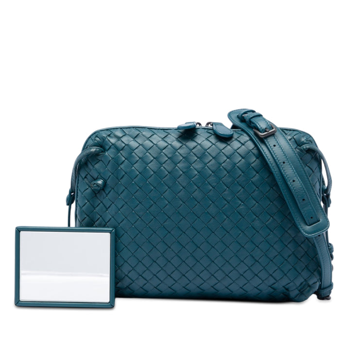 Bottega Veneta Intrecciato Nodini Double Zippé Sac Mini Cuir nappa