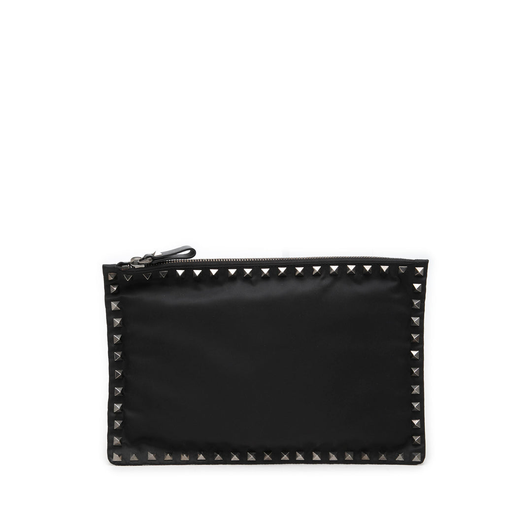 Valentino Nylon Rockstud Zip Pochette