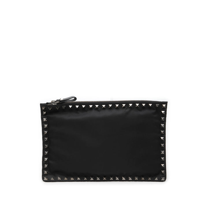 Valentino Nylon Rockstud Zip Pochette