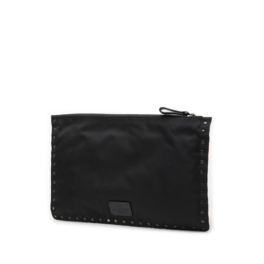 Valentino Nylon Rockstud Zip Pochette