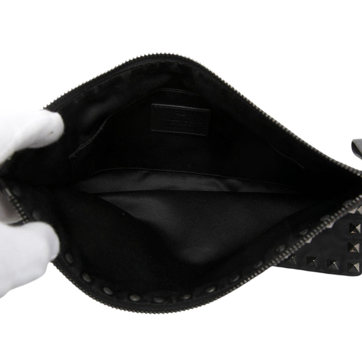 Valentino Nylon Rockstud Zip Pochette