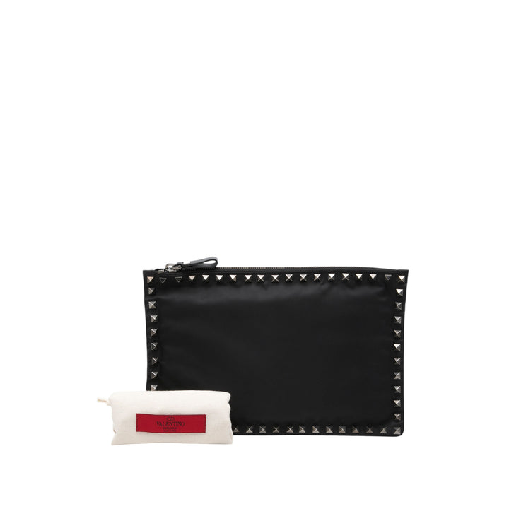 Valentino Nylon Rockstud Zip Pochette