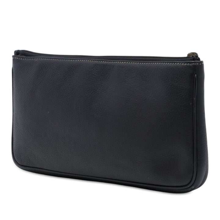 Dior Logo grainé Pochette Cuir de veau grainé Noir – vue 2 – GABY PARIS