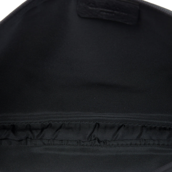 Dior Logo grainé Pochette Cuir de veau grainé Noir – vue 4 – GABY PARIS