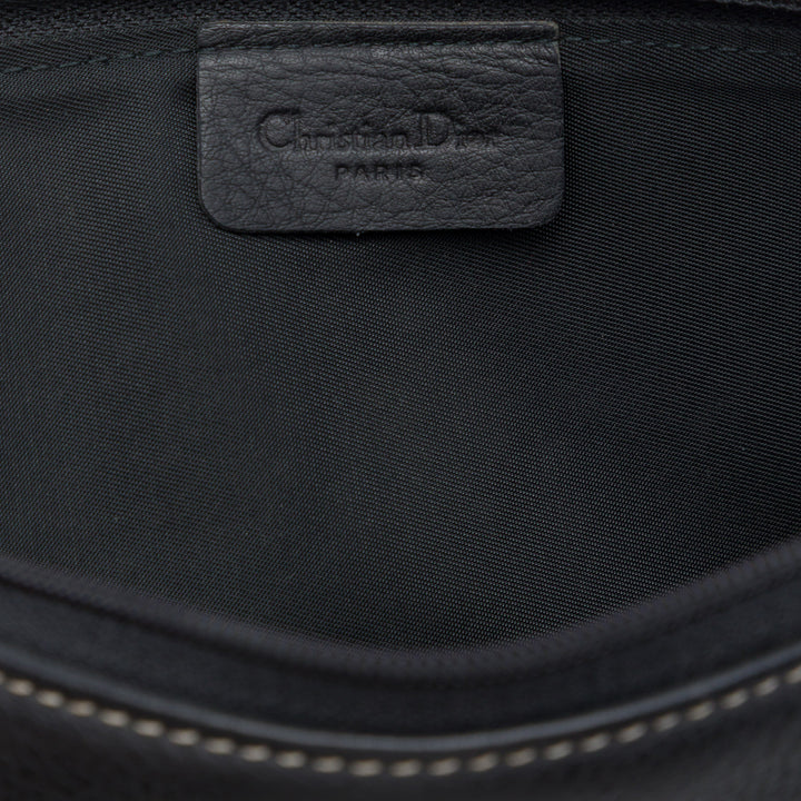 Dior Logo grainé Pochette Cuir de veau grainé Noir – vue 5 – GABY PARIS