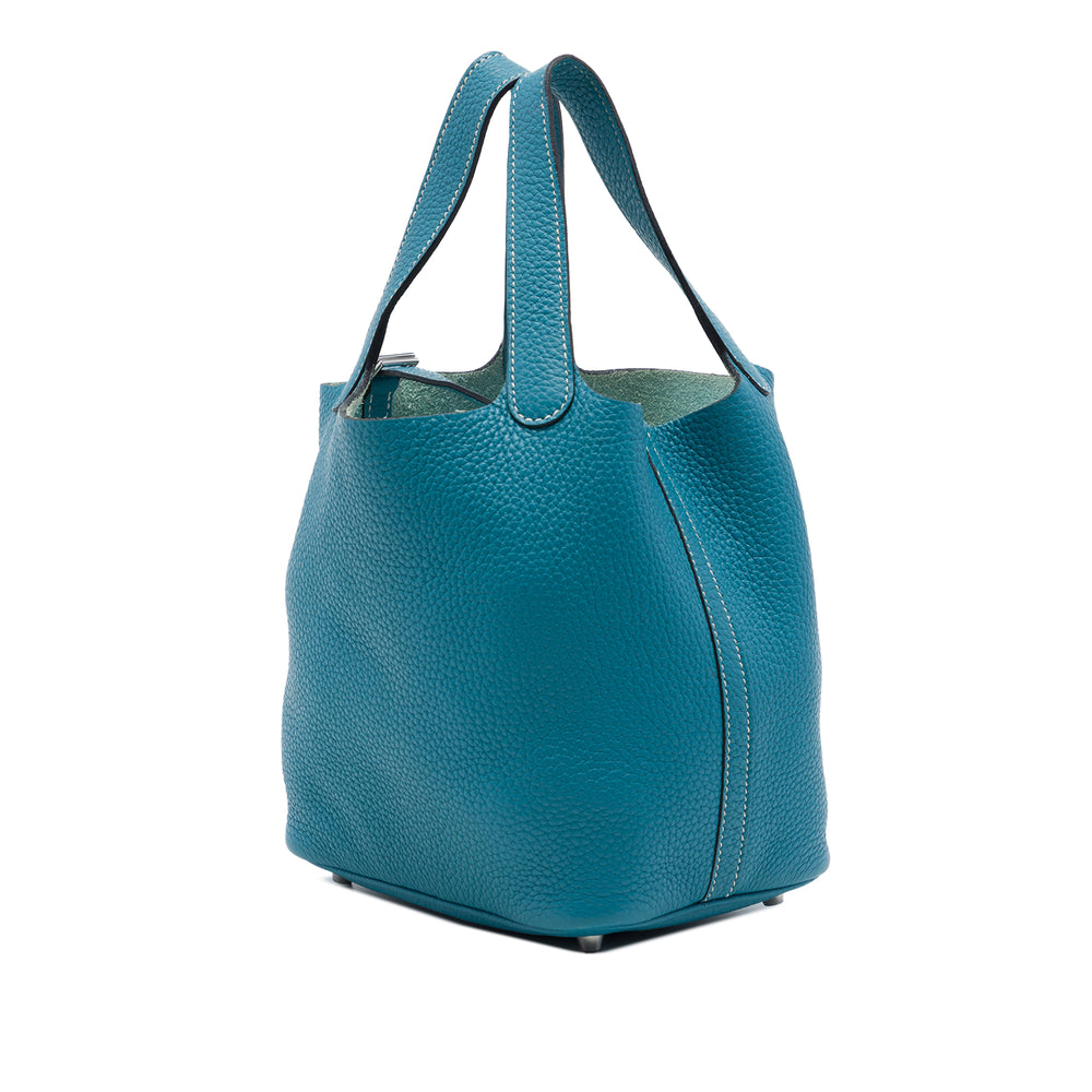 Hermès Sac à main Picotin Lock 18 Clémence Bleu – vue 2 – GABY PARIS