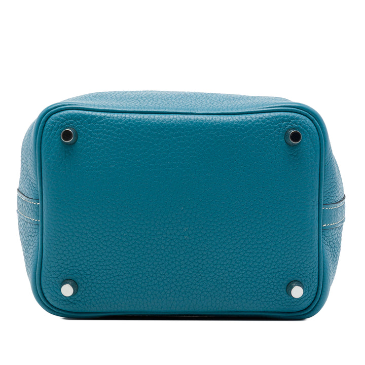 Hermès Sac à main Picotin Lock 18 Clémence Bleu – vue 3 – GABY PARIS