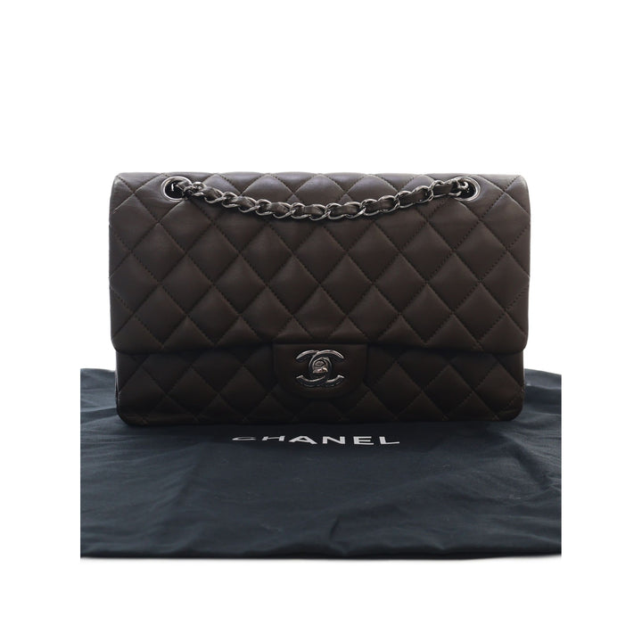Chanel Classic Double rabat Moyen Cuir d'agneau Marron – vue 4 – GABY PARIS