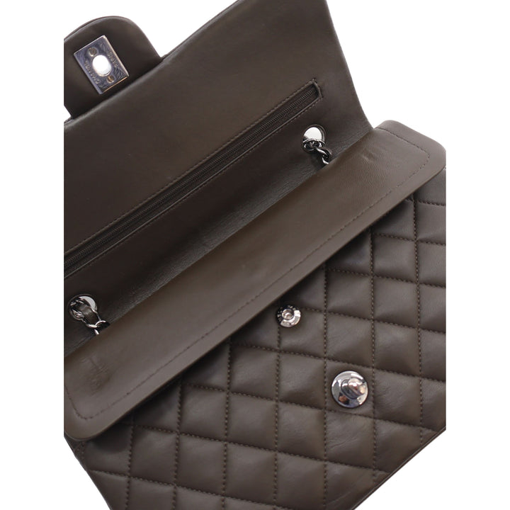 Chanel Classic Double rabat Moyen Cuir d'agneau Marron – vue 8 – GABY PARIS