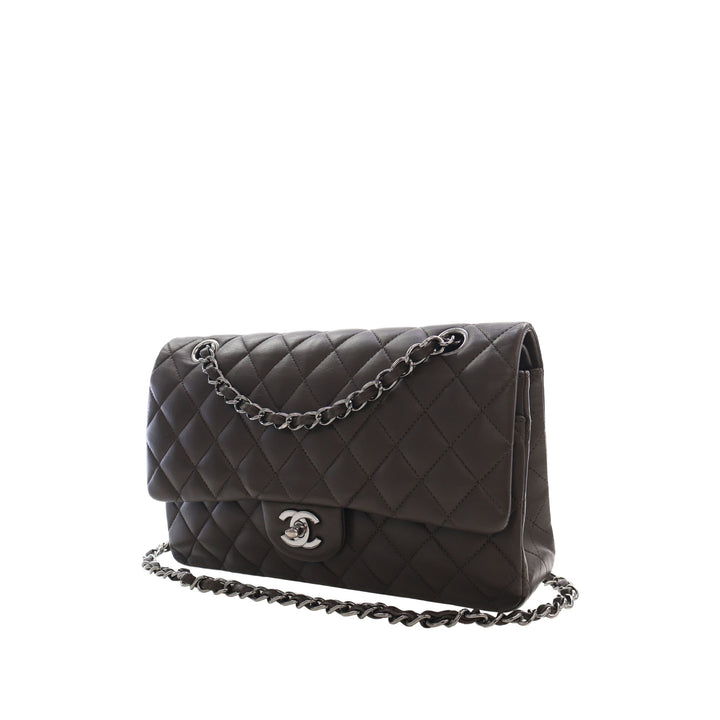 Chanel Classic Double rabat Moyen Cuir d'agneau Marron – vue 9 – GABY PARIS