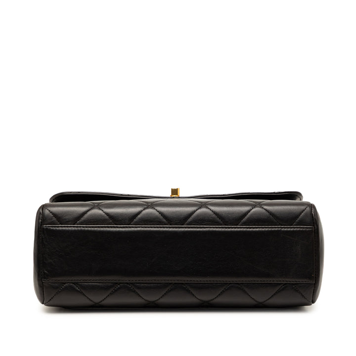 Chanel Carré Matelassé Straight Rabat simple Petit Cuir d'agneau