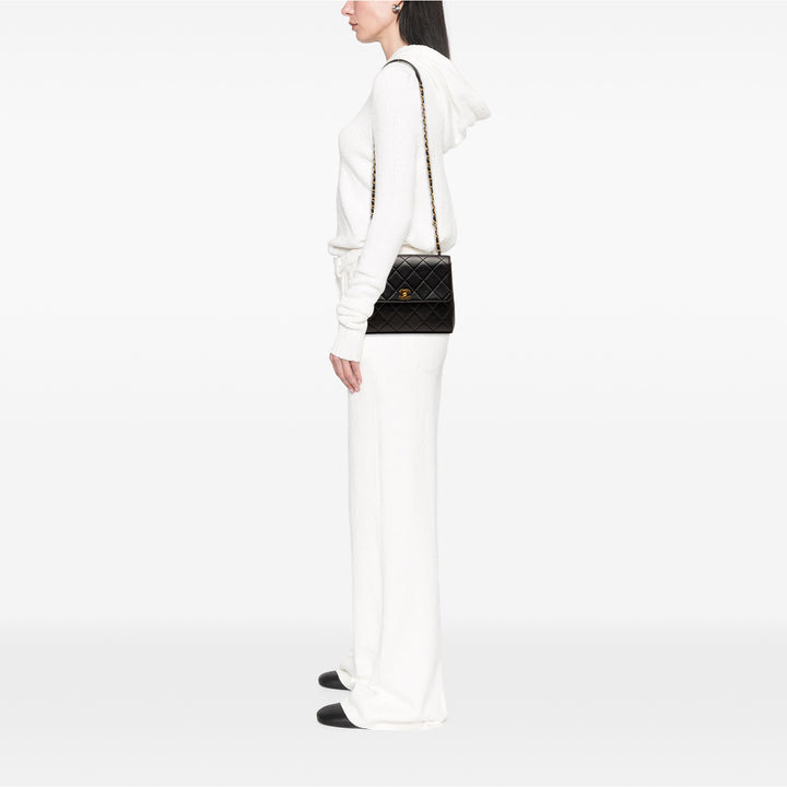 Chanel Carré Matelassé Straight Rabat simple Petit Cuir d'agneau