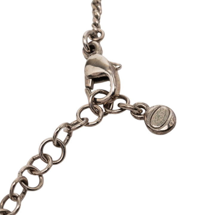 Chanel Brass CC Strass Pendant Collier
