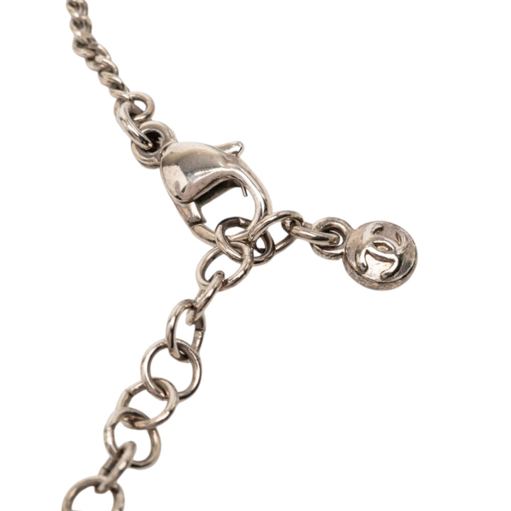 Chanel Brass CC Strass Pendant Collier