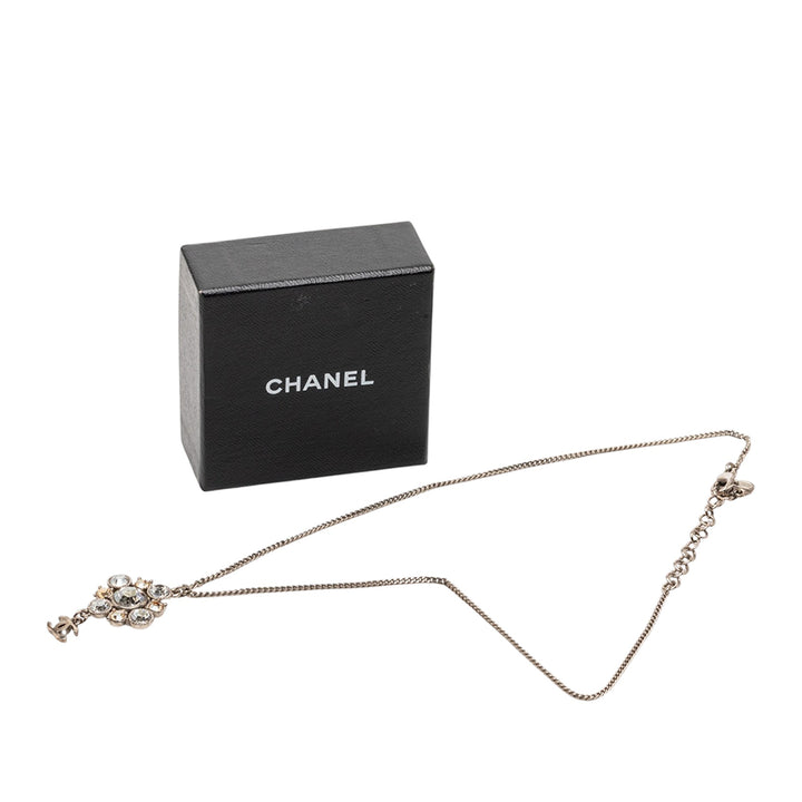 Chanel Brass CC Strass Pendant Collier