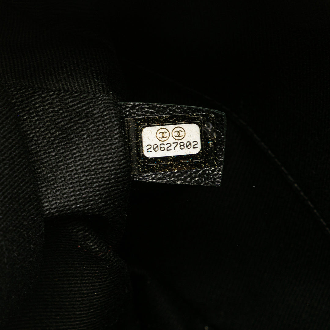 Chanel Matelassé Cuir verni Chain Double Zip Sac porté croisé