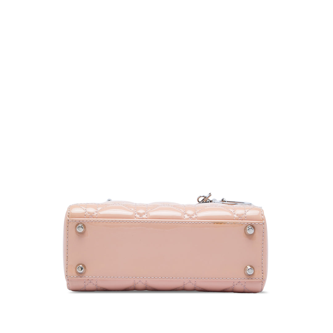 Dior Mini Cuir verni Cannage Lady Dior