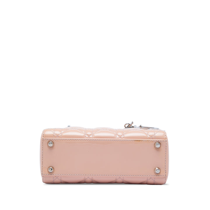 Dior Mini Cuir verni Cannage Lady Dior