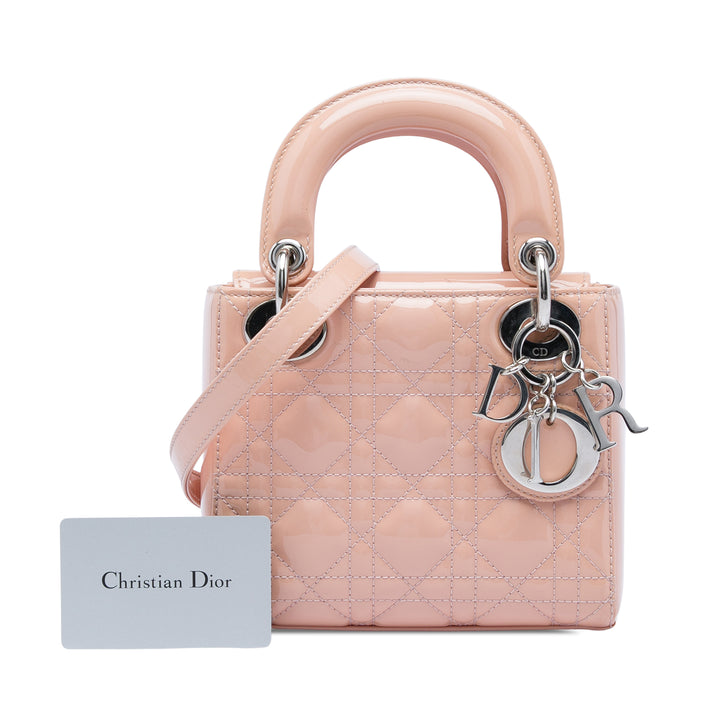 Dior Mini Cuir verni Cannage Lady Dior