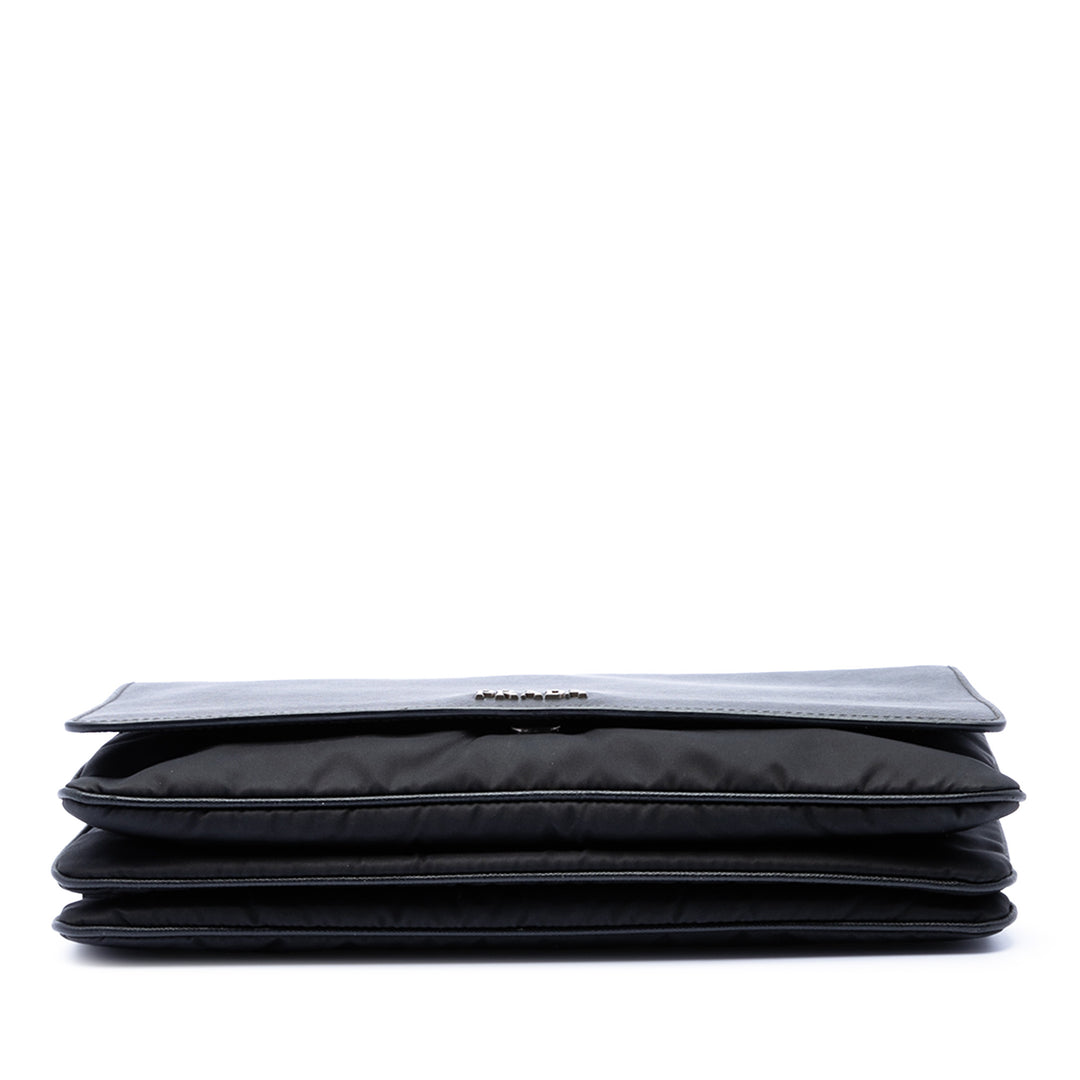 Prada Saffiano Lux et Tessuto Chain Sac porté croisé