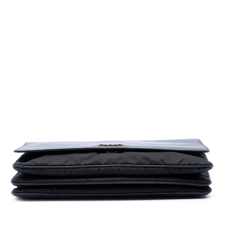 Prada Saffiano Lux et Tessuto Chain Sac porté croisé