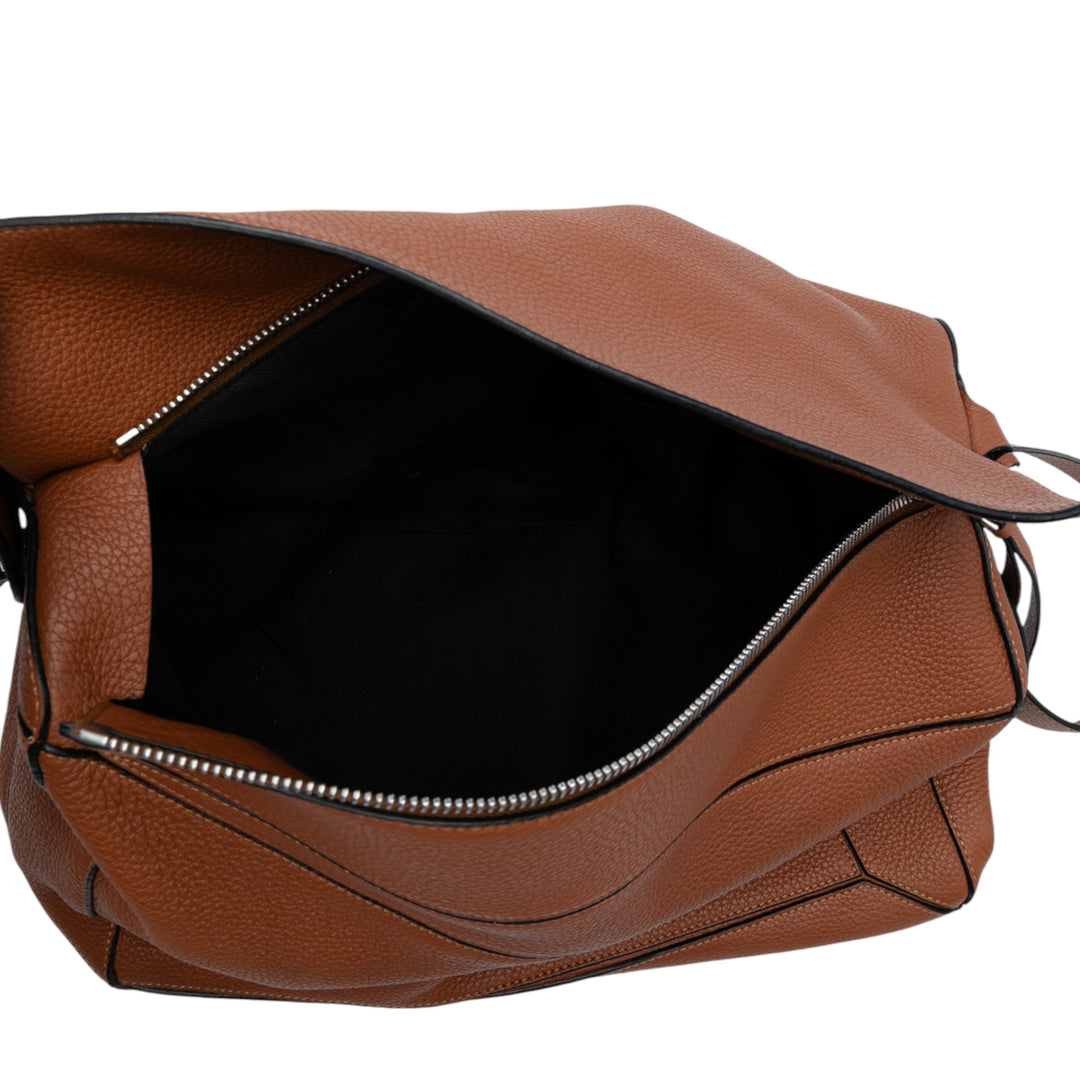 LOEWE Large Cuir de veau Puzzle Sac cartable Marron