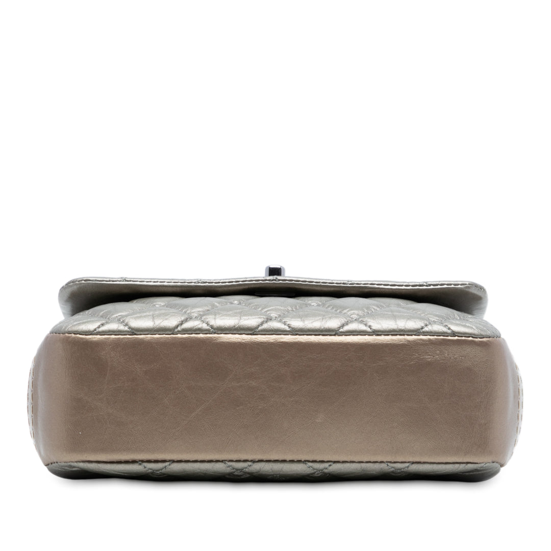 Chanel Mini Matelassé Metallic Cuir de veau Lady Perley à rabat