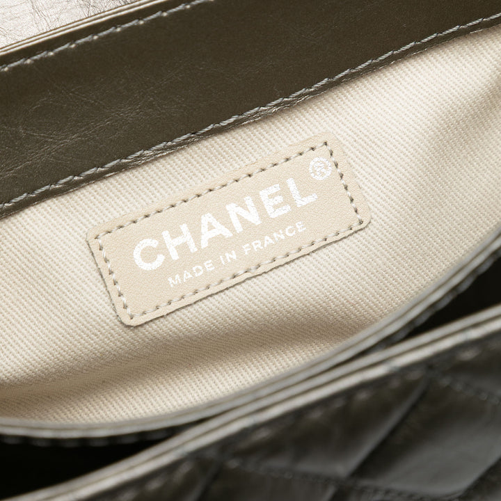 Chanel Mini Matelassé Metallic Cuir de veau Lady Perley à rabat