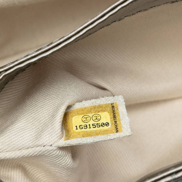 Chanel Mini Matelassé Metallic Cuir de veau Lady Perley à rabat