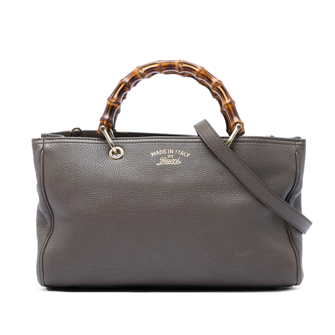 Bamboo Cabas Moyen Cuir de veau Marron