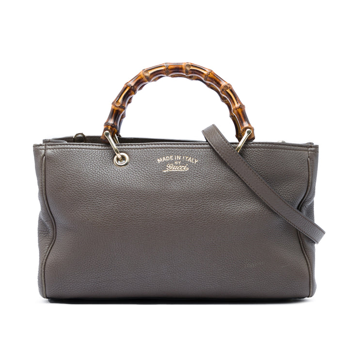 Bamboo Cabas Moyen Cuir de veau Marron