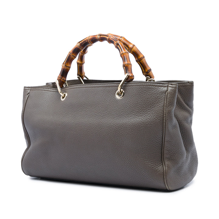 Bamboo Cabas Moyen Cuir de veau Marron