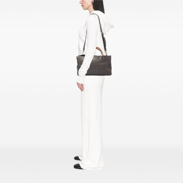 Bamboo Cabas Moyen Cuir de veau Marron