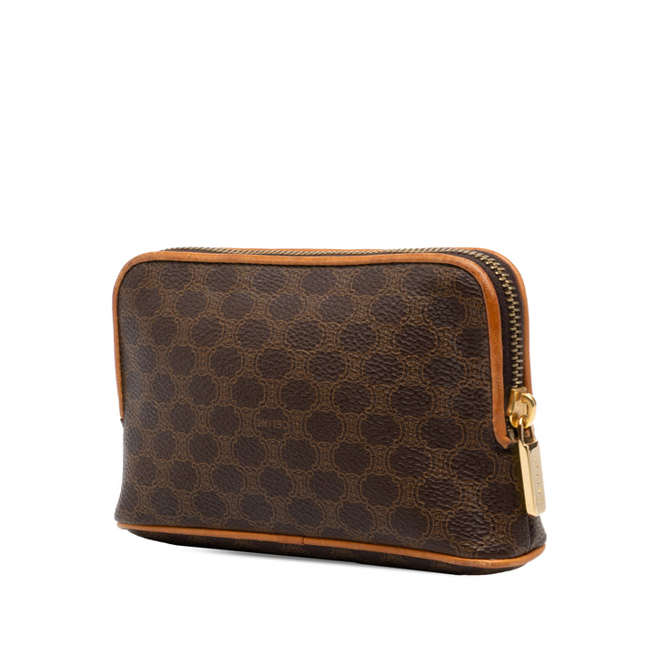 Celine Macadam Trousse de maquillage Toile enduite Marron – vue 2 – GABY PARIS