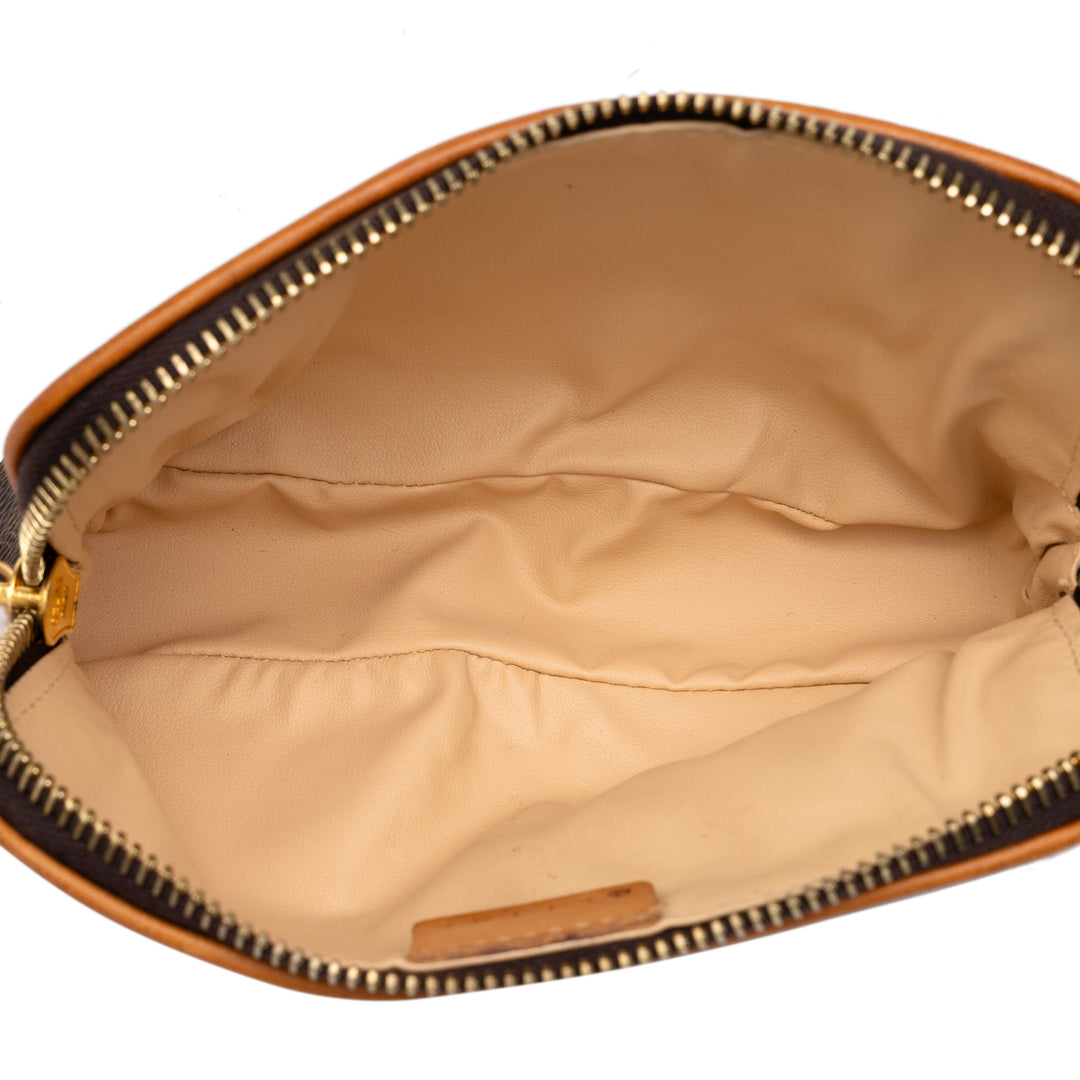 Celine Macadam Trousse de maquillage Toile enduite Marron – vue 4 – GABY PARIS