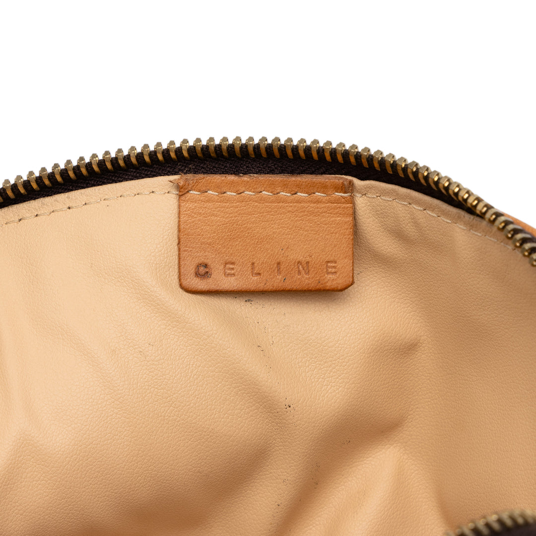 Celine Macadam Trousse de maquillage Toile enduite Marron – vue 5 – GABY PARIS