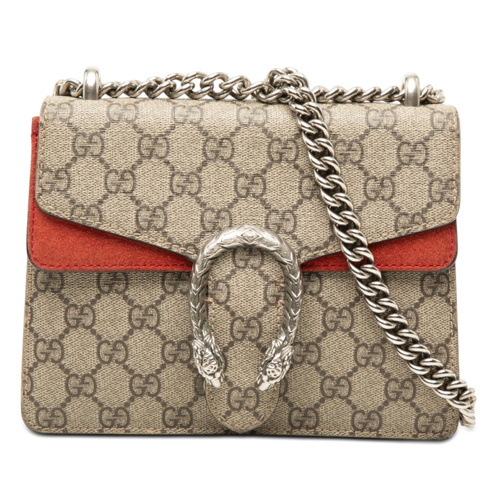 Gucci Sac bandoulière Dionysus GG Supreme Petit Beige – vue principale – GABY PARIS