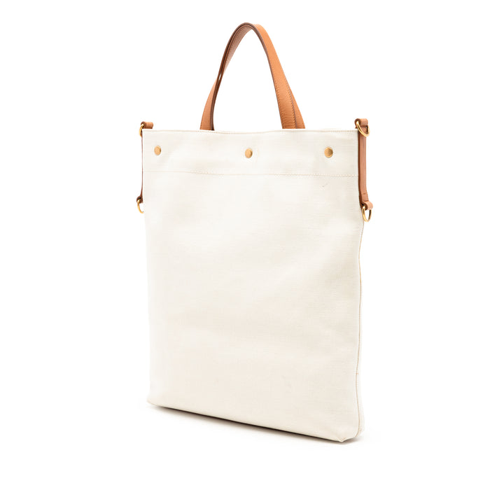 Saint Laurent Stencil Logo Cabas Toile