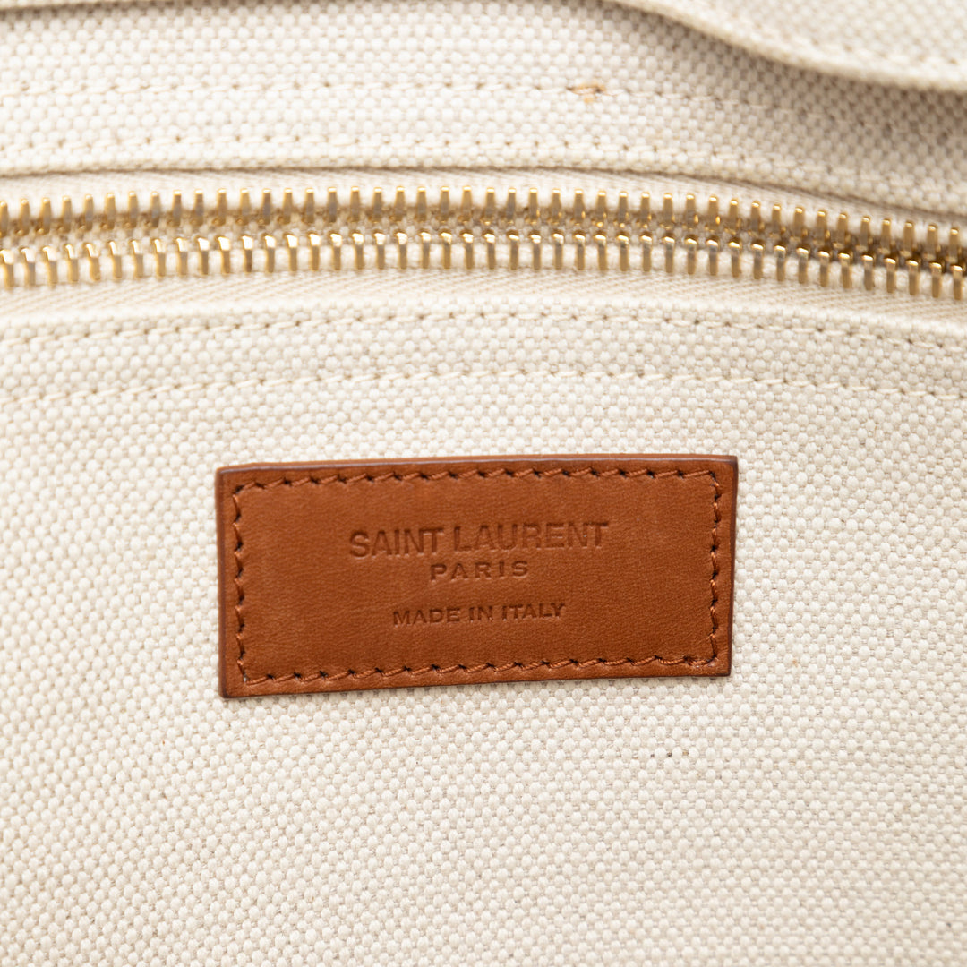 Saint Laurent Stencil Logo Cabas Toile