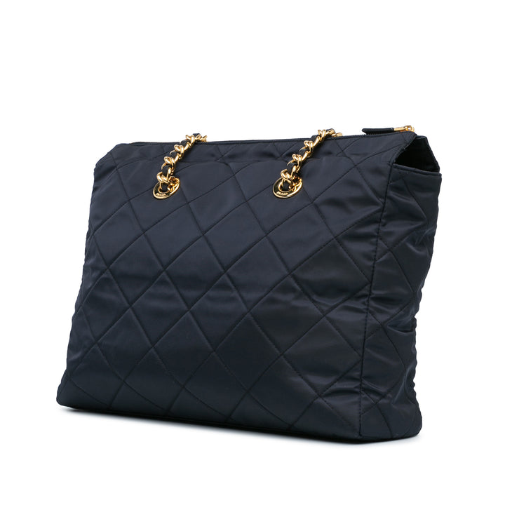 Prada Medium Re Nylon Re Edition 1995 Chain Tote Blue - GABY PARIS