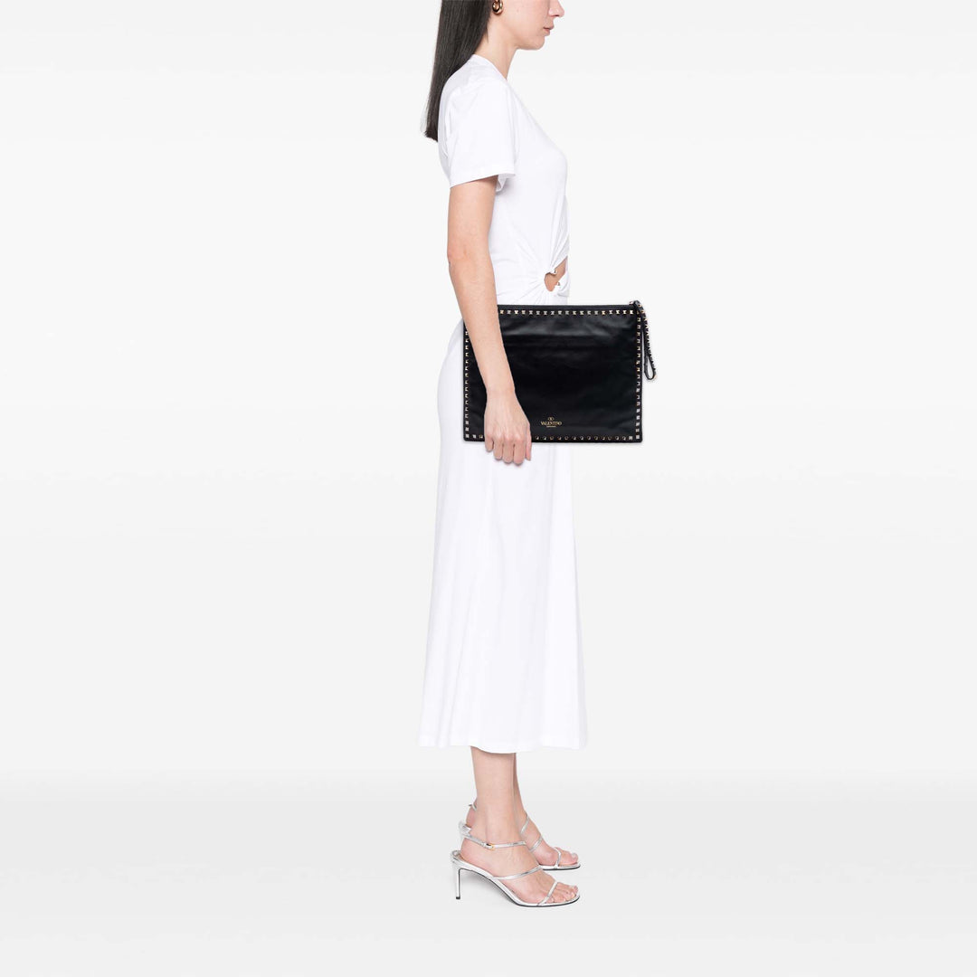 Valentino Large Cuir Rockstud Pochette