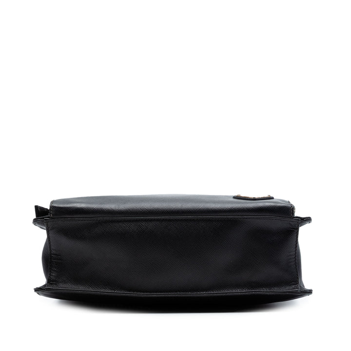 Prada Saffiano Lux Front Pocket Convertible Cabas