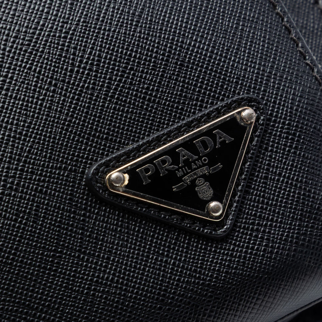 Prada Saffiano Lux Front Pocket Convertible Cabas
