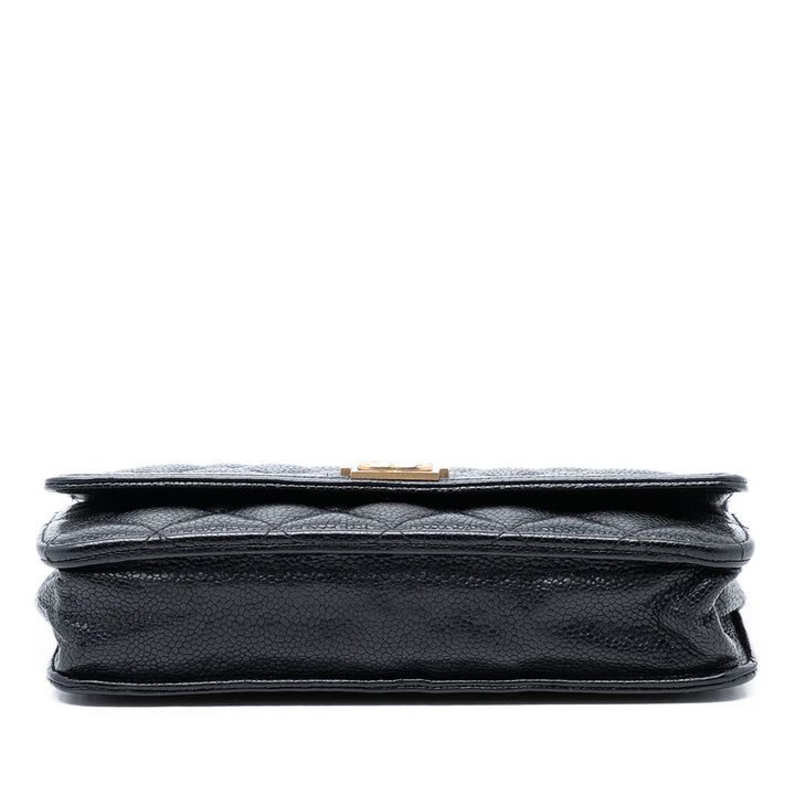 Chanel Matelassé Caviar Boy Wallet on Chain