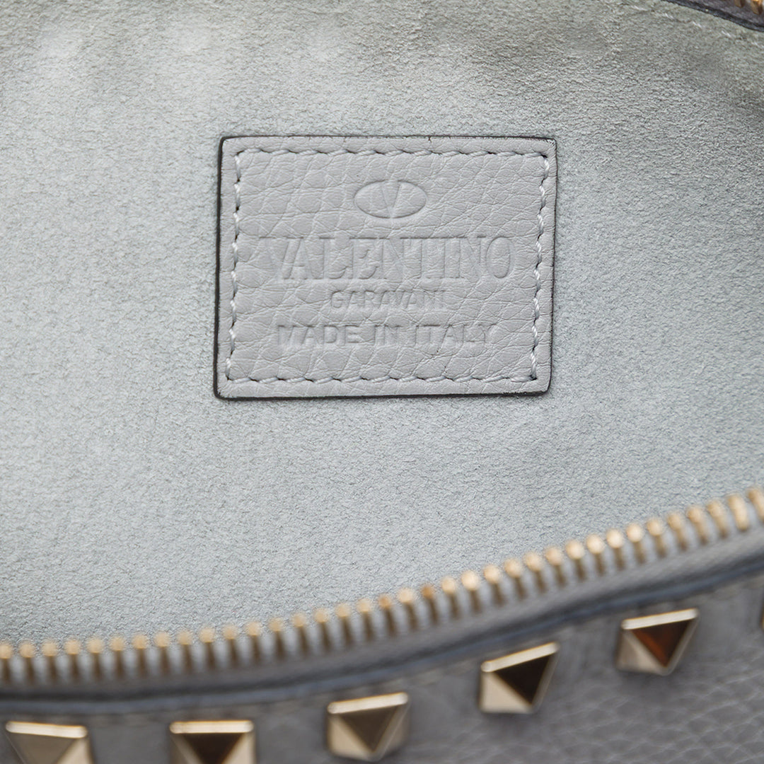 Valentino Cuir de veau grainé Rockstud Zip Pochette