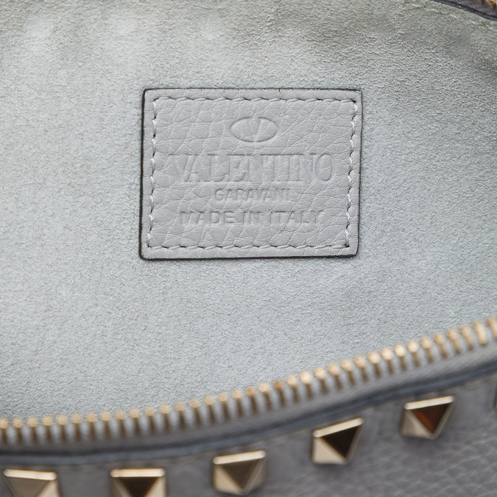 Valentino Cuir de veau grainé Rockstud Zip Pochette